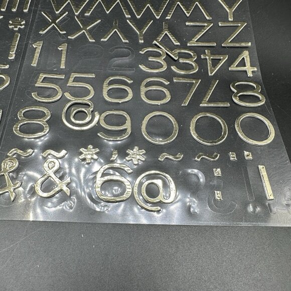 Alphabet Stickers Thickers Gold Foil Alphabet Letters & Numbers Scrapbooking - Picture 5 of 7